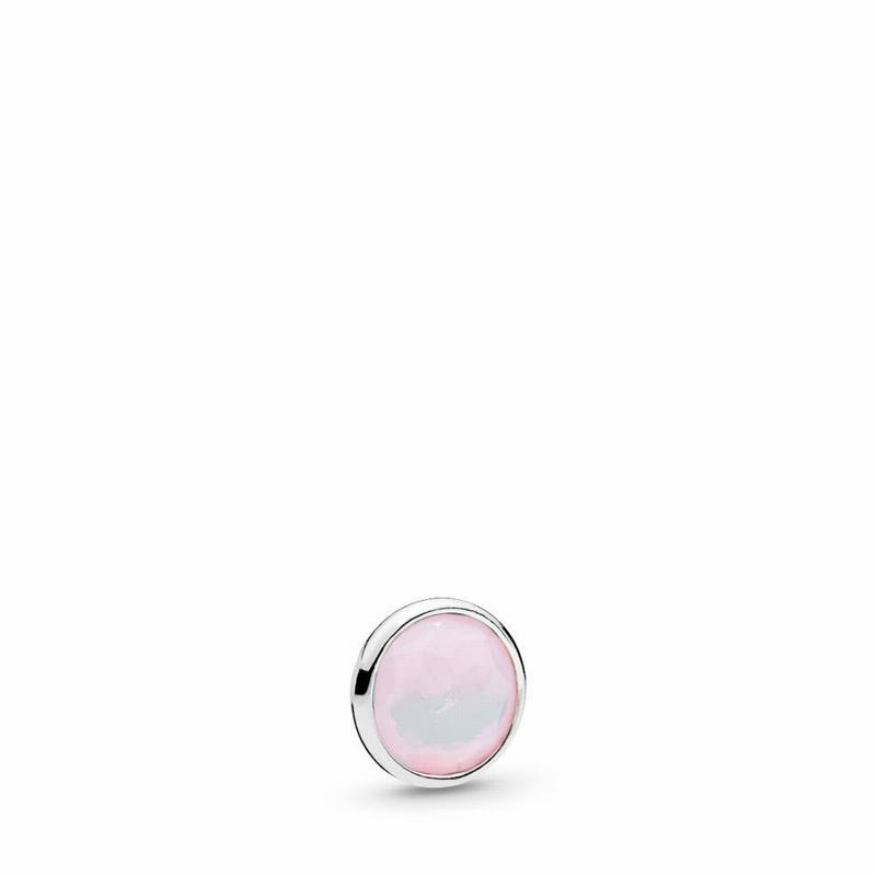 Pandora October Droplet Petite Locket Charm - Sterling Silver/Crystal - Canada | CF9362LD